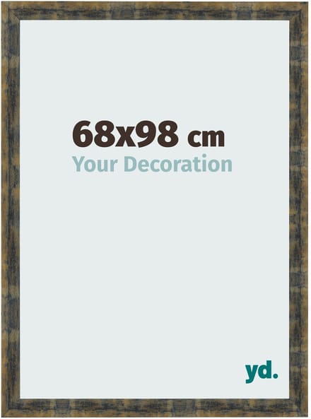 Your Decoration - Fotolijst 68x98 cm - MDF - Blauw Goud Gemeleerd - Pisa