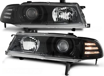 Koplampen HONDA PRELUDE 02 92-01 97 ANGEL EYES ZWART