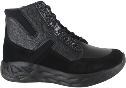 Wolky Leap Dames Veterboot - 0570190-005 Zwart/Combi - Maat 42