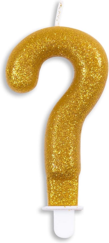 Wefiesta Leestekenkaars '?' 4,4 X 7 X 1,2 Cm Wax Goud