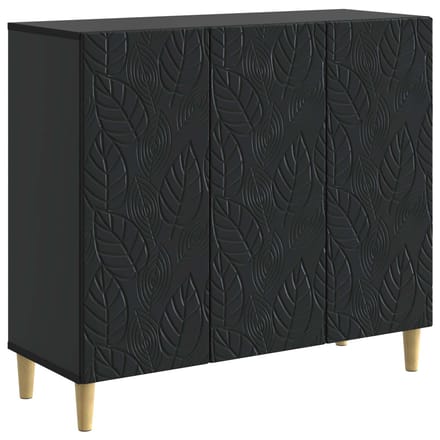 vidaXL - Dressoir - Zwart - 89 - x - 34,5 - x - 80 - cm - Bewerkt - hout