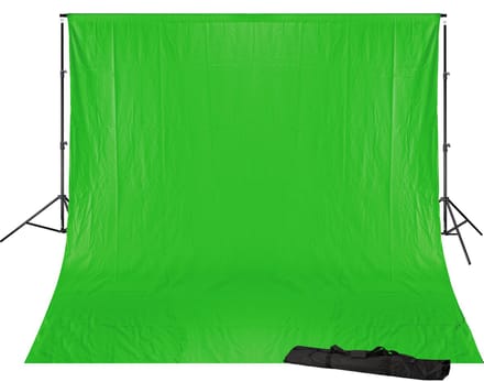 BRESSER BR-D23 Achtergrond System + Doek - 3 x 4m - Chromakey Groen