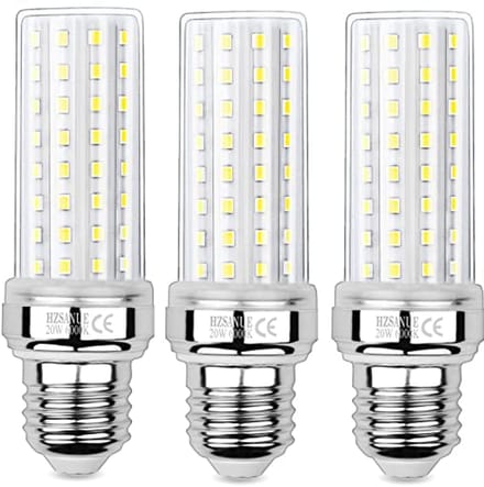 E27 LED Corn Lamp 20W - 150W Equivalent, 6000K Daylight White - Pack of 3