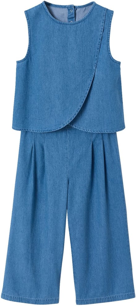 Vertbaudet Set met korte broek en top van licht denim