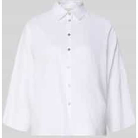 linnen blouse met overgesneden schouders