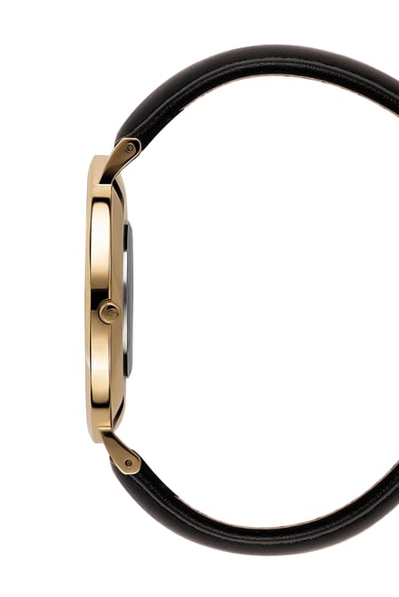 Orphelia Violiso OR61908 Horloge - Leer - Zwart - Ø 41 mm