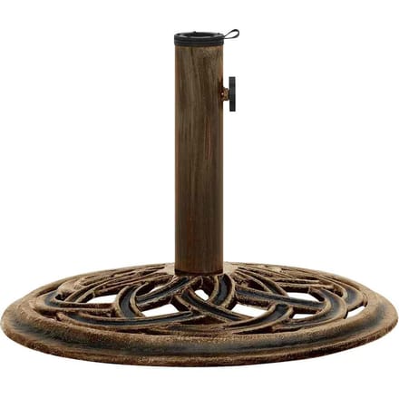 vidaXL - Parasolvoet - 44x44x31 - cm - gietijzer - bronskleurig