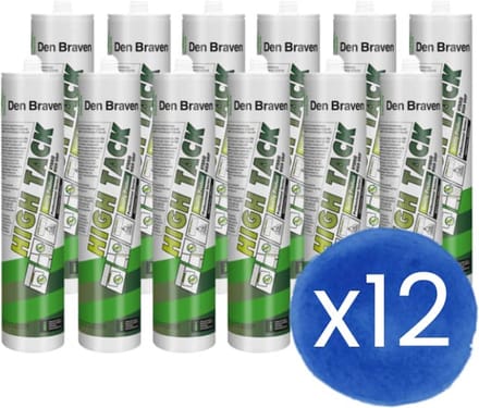 Den braven zwaluw High Tack kit - montagekit -wit 290ml (Set van 12 kokers)