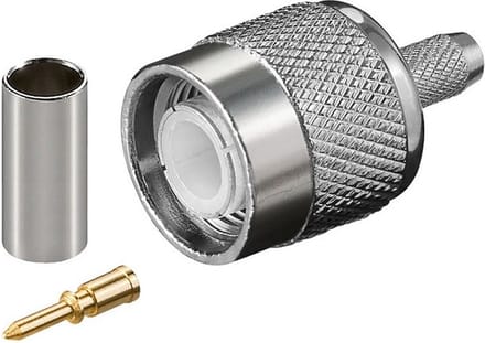 Goobay TNC krimpstekker, met verguld contact, voor RG 58 kabel