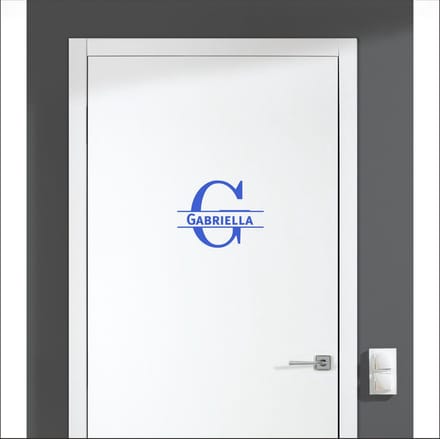 Deursticker Met Naam -  Gabriella - Blauw