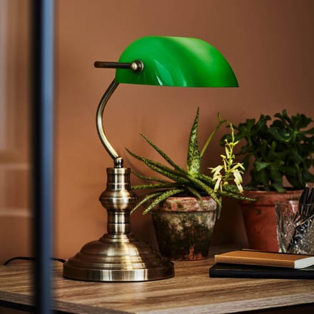 Markslöjd Tafellamp Bankers, hoogte 25 cm groen