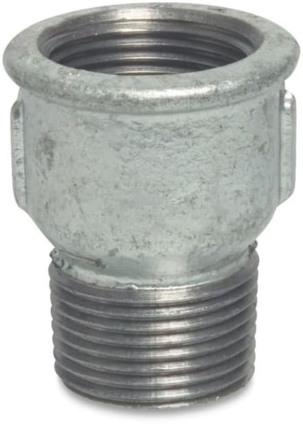 Verzinkte Draadfitting, Tempergiet Muffennippel 1/2" IG x 1/2" AG