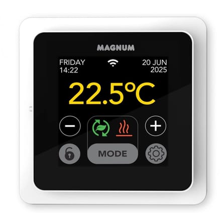 MAGNUM MRC² WiFi-klokthermostaat | RAL 9010 (Polar wit)