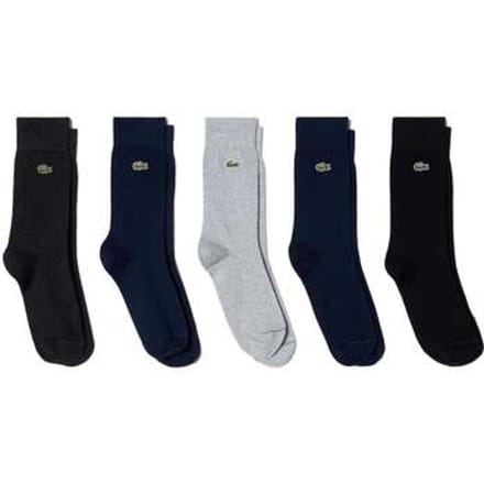 Socks Lacoste Organic Stretch Cotton 5 Pack Socks Navy/Grey/Black