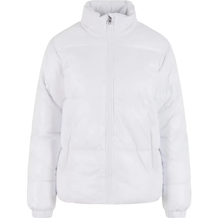 Urban Classics - Recycled Short Shiny Gewatteerd jack - M - Wit