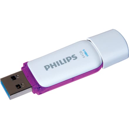 Philips USB stick 3.0 64GB - Snow - Paars - FM64FD75B