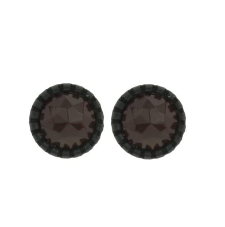 Behave - Oorstekers - Rond 1,3 cm - Donker Bruin
