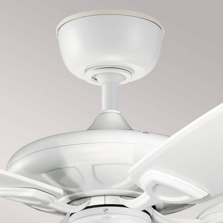 KICHLER Plafondventilator Kevlar 60 IP44, wit, Ø 152 cm