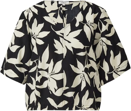 Gestructureerde Blouse met V-hals en Plooien Dames s.Oliver