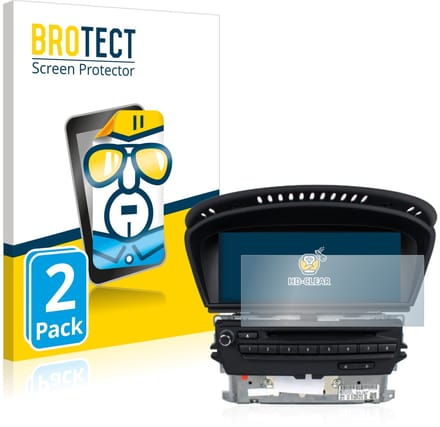 BROTECT - Screenprotector voor BMW 3 E93 2011 CIC professional navigation - Folie Beschermfolie transparant 2 Stuks