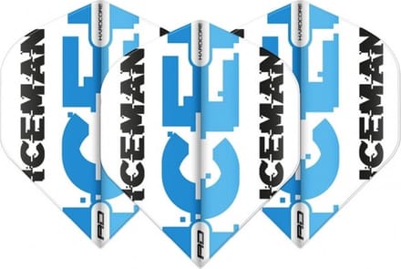 Red Dragon Gerwyn Price White & Blue Logo - Dart Flights