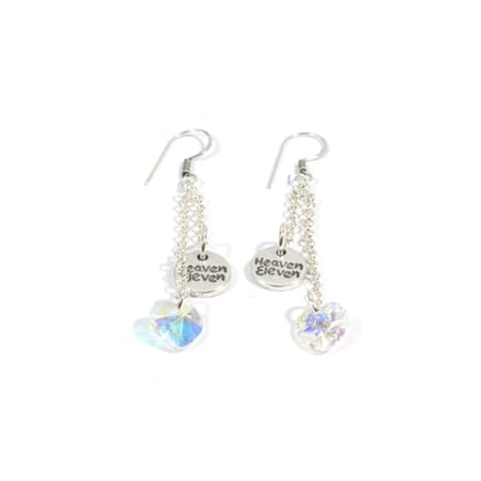 Heaven Eleven dames Oorbel met swarovski elements hart