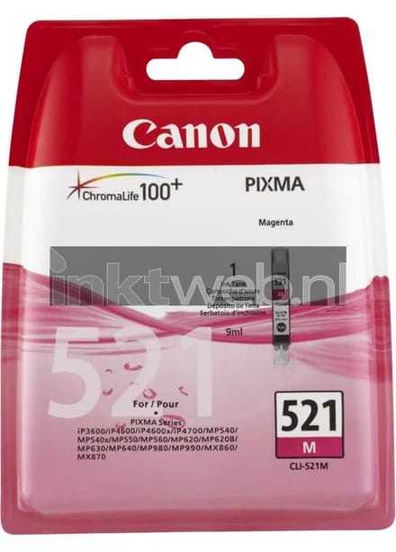 Canon CLI-521 / 2935B001 Magenta: CLI-521 / 2935B001 Magenta