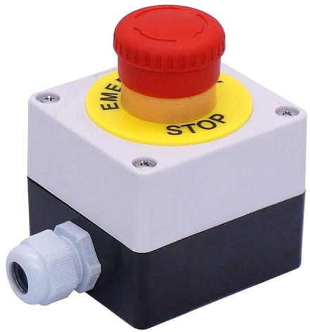 Noodstop Drukknop - Veiligheidsschakelaar - Machine Beveiliging - 2 NC Contacten - 22mm - Rood