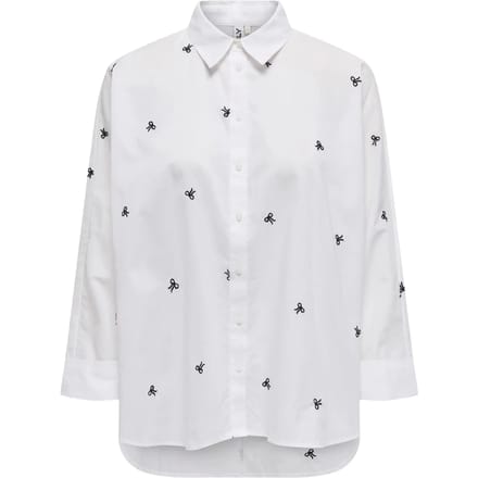 ONLY - ONLNEW LINA GRACE LS EMB SHIRT NOOS WVN - Dames - Blouses