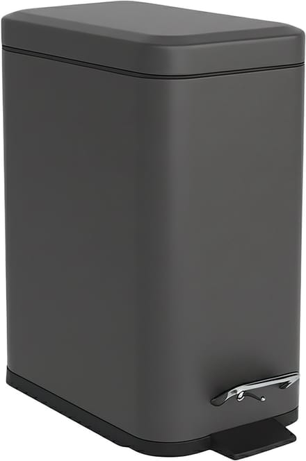 Badkamer prullenbak - 5 l - mat - softclose - grijs