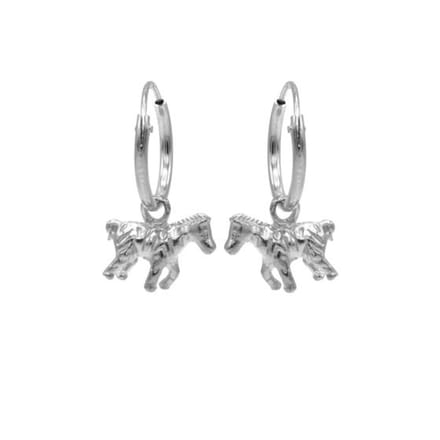 Karma Symbols oorbel M1372 Hoops Zebra Zilver