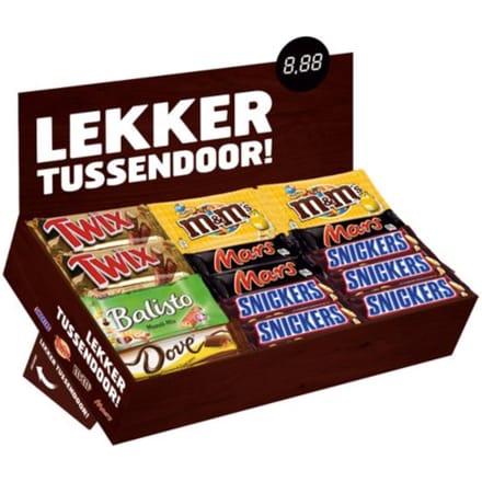 Snoep verzameldoos Mars Snickers Twix M&M Balisto Dove