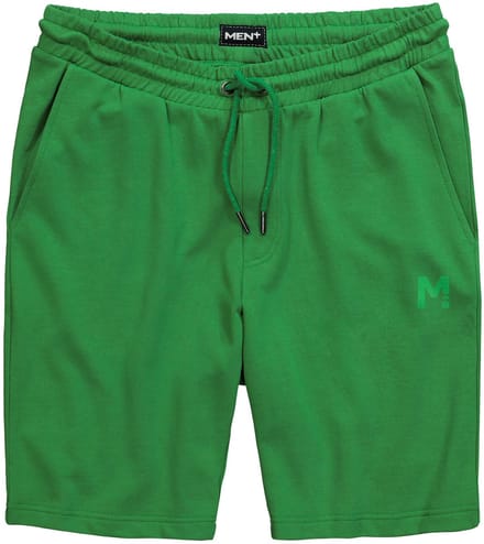 Men Plus - Heren - Sweatbermuda basic elastische tailleband - Lichtgroen - Maat L