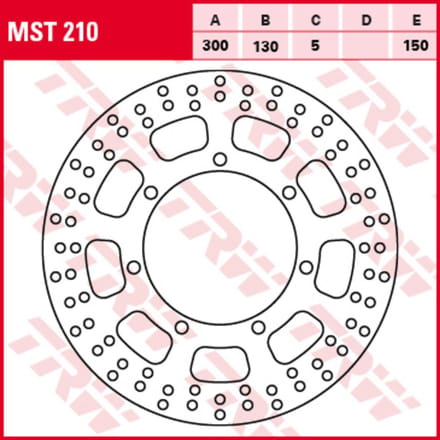 Remschijf TRW MST210, 1 Stuk