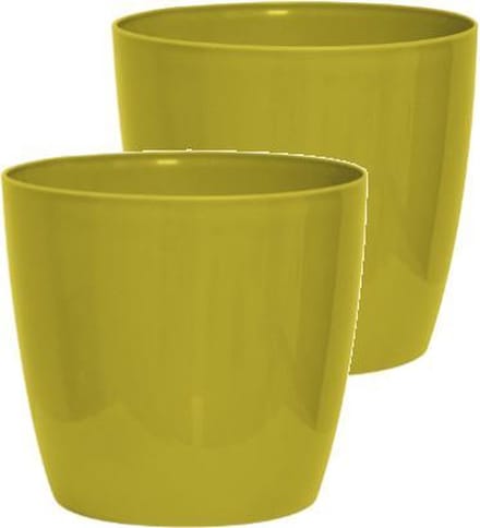 Bloempot Rond Verve 11cm BAMBOEGROEN Nicoli / 2 Stuks! /