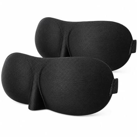 Slaapmasker 3D 2-pack Zwart