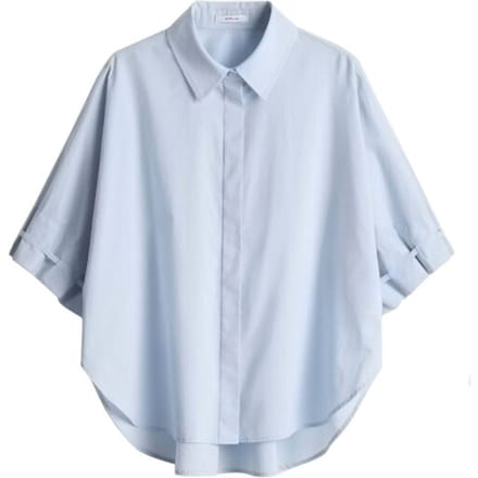 relaxed fit blouse met verdekte knoopsluiting model 'Finoa'