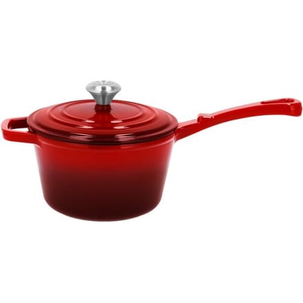 SILVERCREST Gietijzeren steelpan, Ø18 cm (Rood)