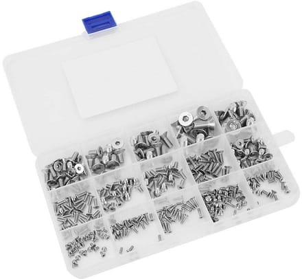 Grote Set Platte Kop Cilinderschroeven RVS 304 - Diverse Maten M2 t/m M6 - Schroef Assortiment