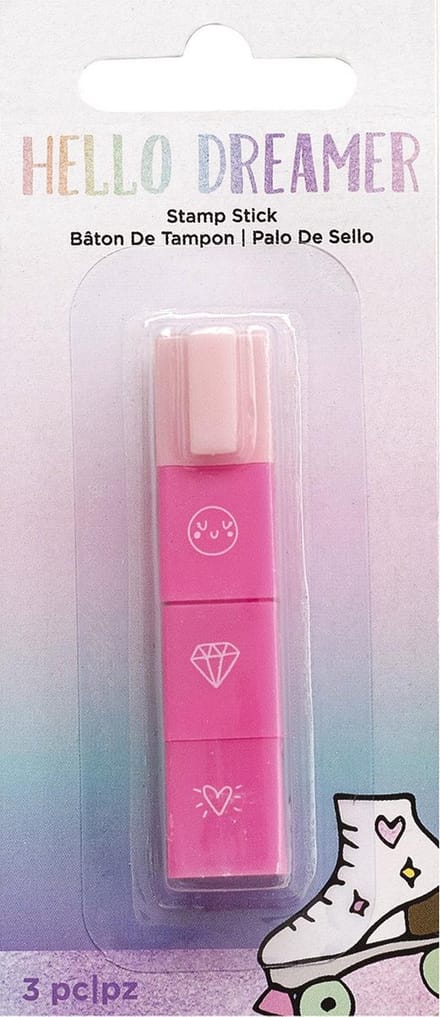 American Crafts - Hello Dreamer Stamp Stick - Pink (3 stuks)