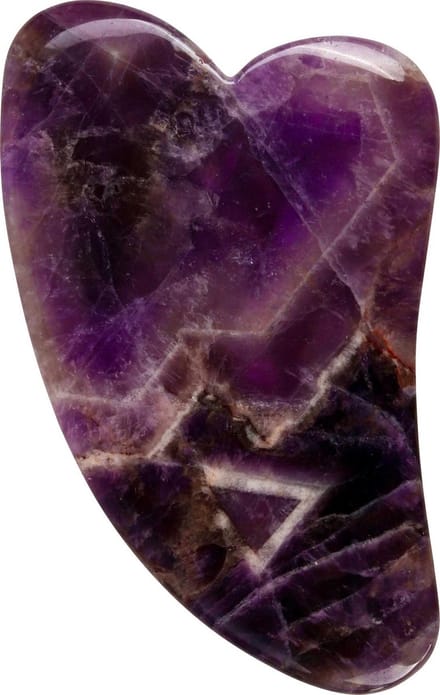 White Lotus Genuine Amethyst Gua Sha