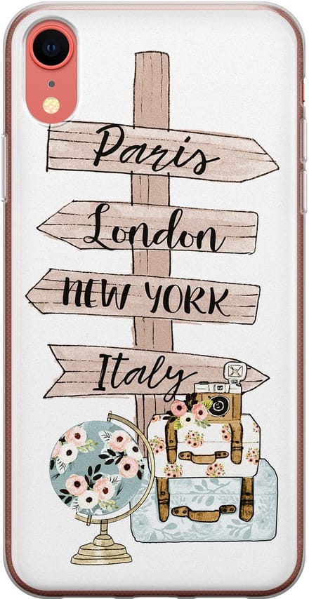 Leuke Telefoonhoesjes - Hoesje geschikt voor iPhone XR - Where to go next - Soft case - TPU - Tekst - Multi
