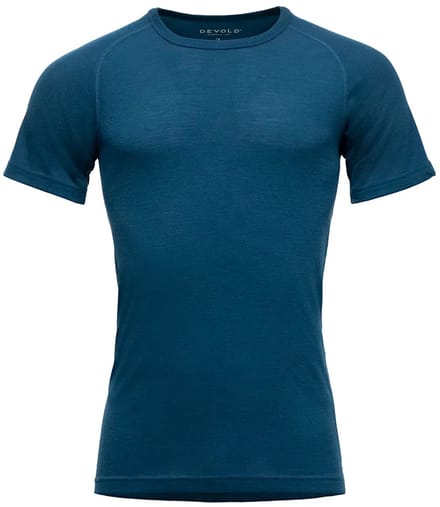 Devold Of Norway Lauparen Merino 190 Korte Mouwen Basislaag Blauw S Man