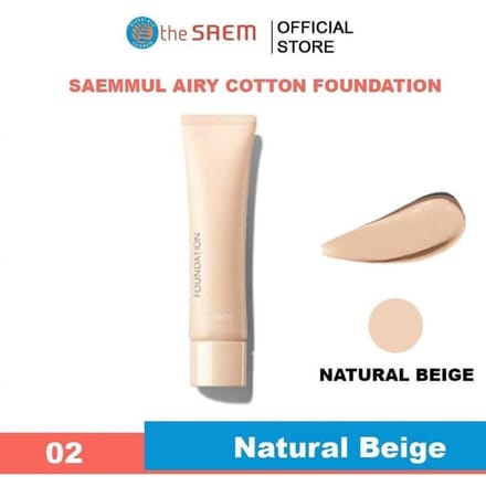 [PROMOTIE]The Saem - Saemmul Airy Cotton Foundation SPF30 PA++ - 30ml - 02 Natural Beige
