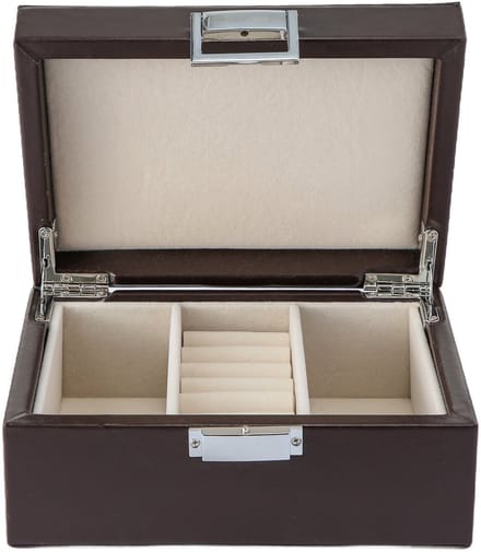 Emilie collection - sieradendoos - luxe juwelendoos - bruin - beautycase - maat small