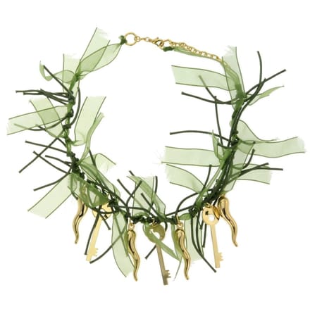 Behave - Groene Ketting met Hangers - 42 cm