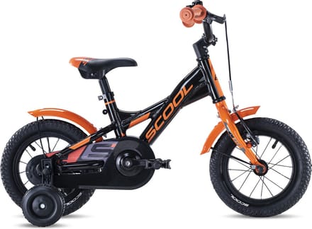 s'cool XXlite alloy 12 Kinderen, zwart/oranje