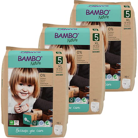Bambo Nature Trainingbroekjes Maat 5 - Voordeelverpakking 57 stuks