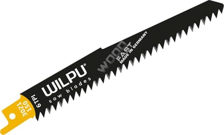 Reciprozaagbladen Wilpu 3021/300 - Geschikt voor hout - Bosch S1344D (set van 5)
