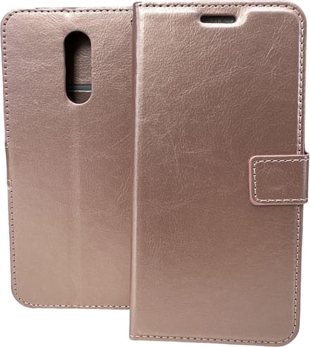 Portemonnee Book Case Hoesje Geschikt voor: Nokia 3.2 -  rosegoud